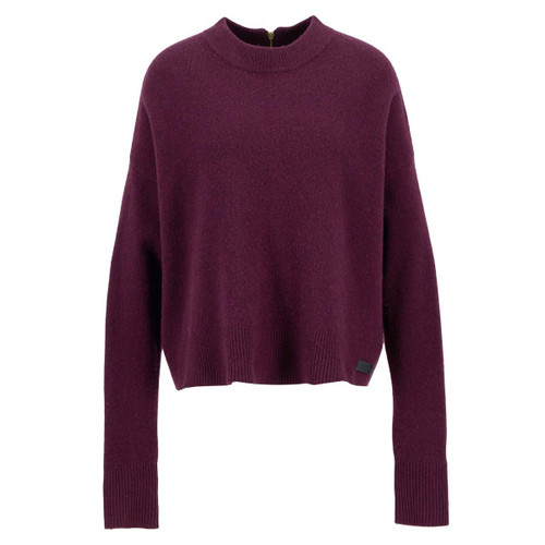Black Cherry Barbour Womens Leonie Knitted Jumper