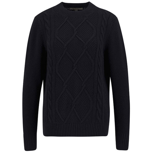 Black Barbour Womens Burne Crew Knitted Jumper