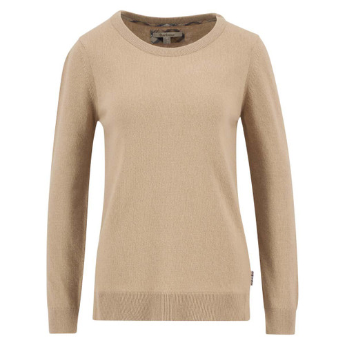 Pale Camel/Hessian Barbour Womens Pendle Crew Knitted Jumper