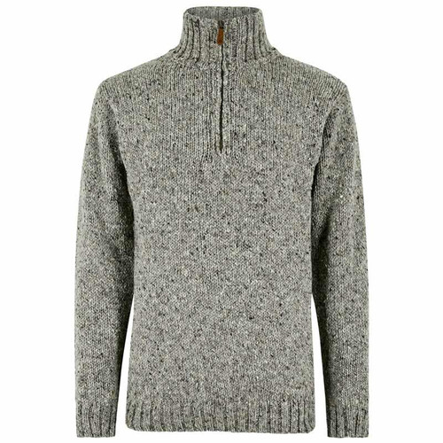 Elk Dubarry Mens Callaghan Zip Neck Wool Jumper