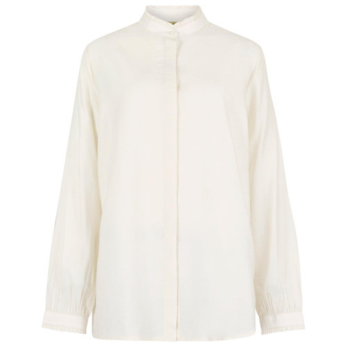 Ivory Dubarry Womens Iris Ruffle Blouse