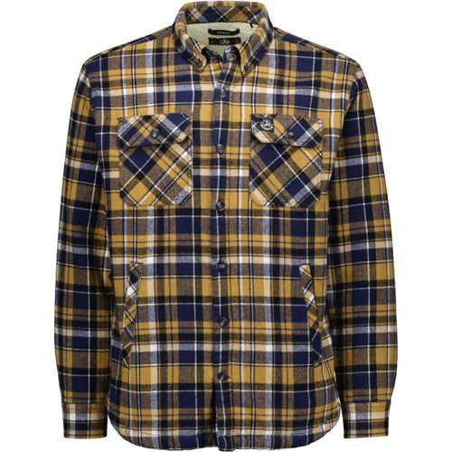 Navy/Cashew Swanndri Mens Morven Shirt