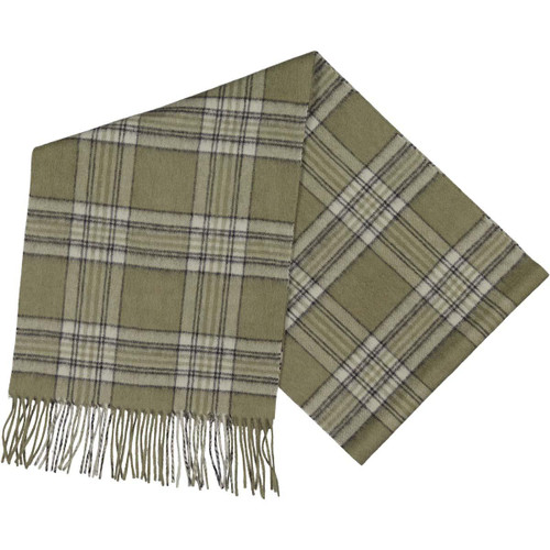 Light/Woodland Check Swanndri Scarfie Wool Scarf