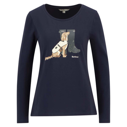 Navy Barbour Womens Hedley LS T-Shirt