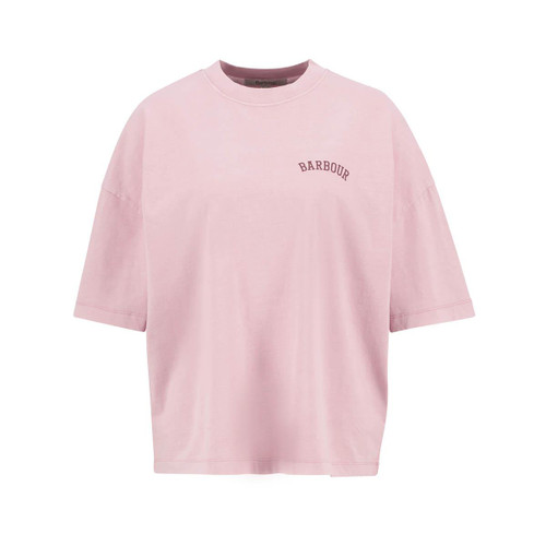 Pink Barbour Womens Claydon T-Shirt