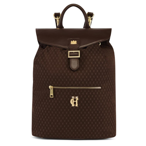 Chocolate Monogram Holland Cooper Womens Regency Backpack