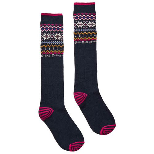 Navy Joules Womens Wader Fairisle Welly Socks