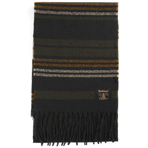 Forest Green Mix Barbour Alston Stripe Scarf