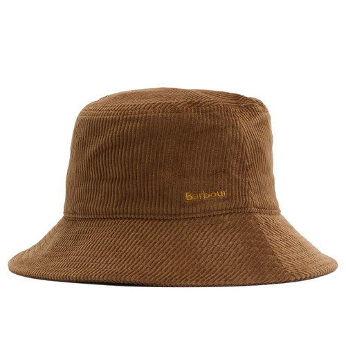 Military Brown Barbour Womens Ebberston Cord Bucket Hat