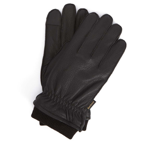 Dark Brown Barbour Mens Highfield Leather Gloves