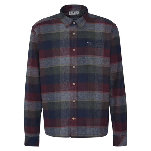 Navy Barbour Mens Copswell Relaxed Checked Shirt