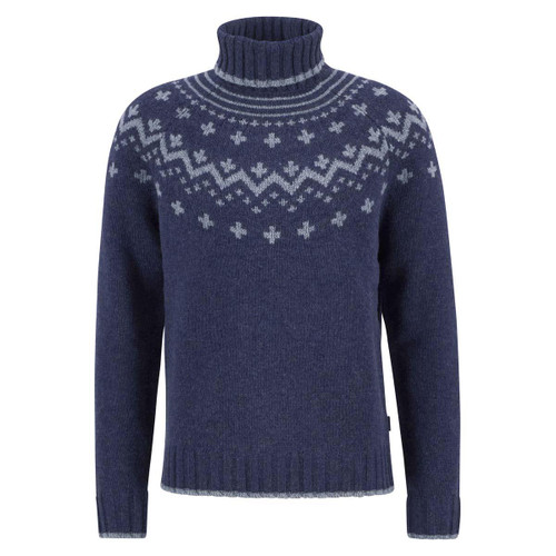 Navy Barbour Mens Hewton Roll Neck Jumper