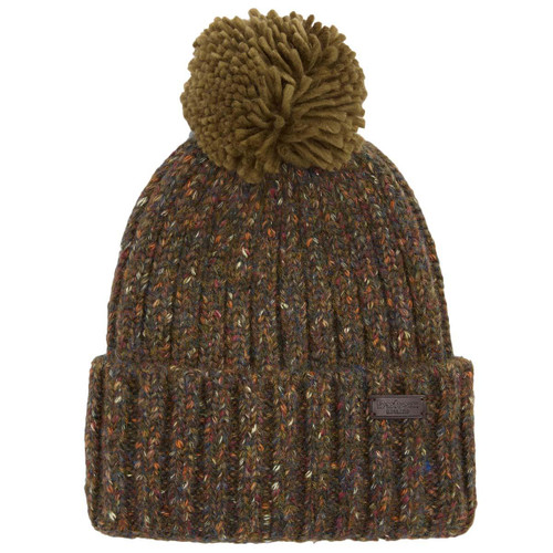Olive Barbour Mens Kelson Fleck Pom Beanie Hat