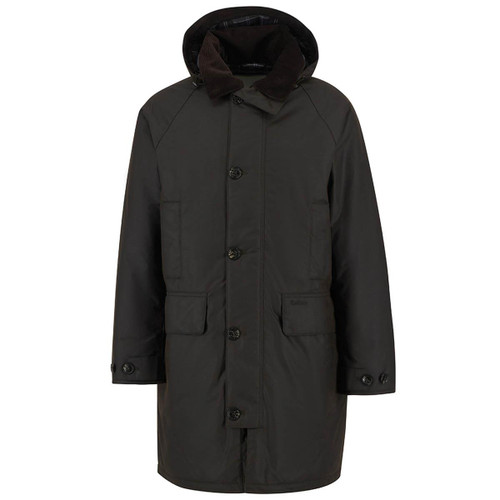 Dark Brown Barbour Mens Beaudale Wax Trench Coat