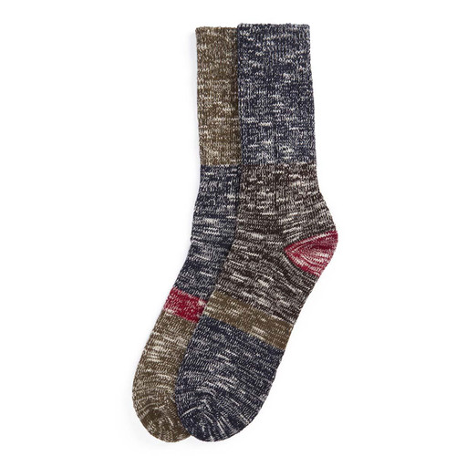 Olive Barbour Mens Monty Sock 2 Pack Olive Barbour Mens Monty Sock 2 Pack