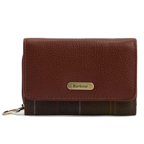 Brown/Classic Barbour Womens Rosa Leather French Purse