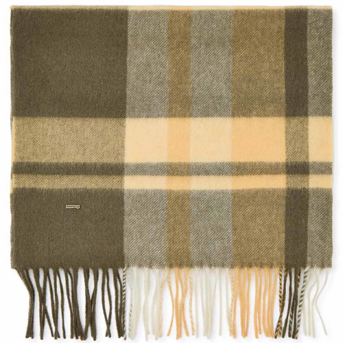 Dusky Green Dubarry Womens Kinvara Wool Check Scarf