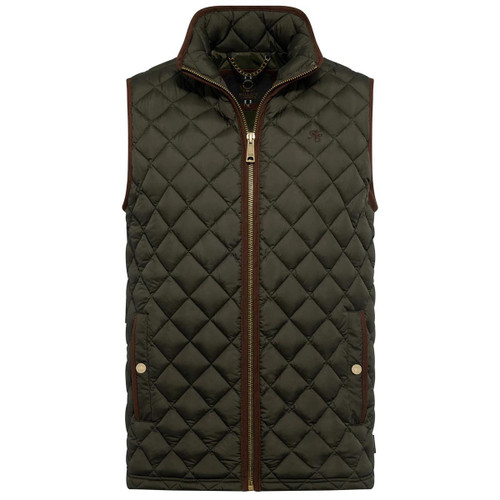 Khaki Holland Cooper Mens Country Quilted Gilet
