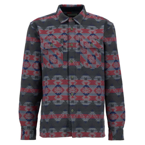 Olive Barbour Mens Greatend Relaxed Jacquard Shirt