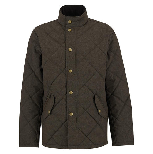 Dark Olive Barbour Mens Winter Shoveler Quilted Jacket