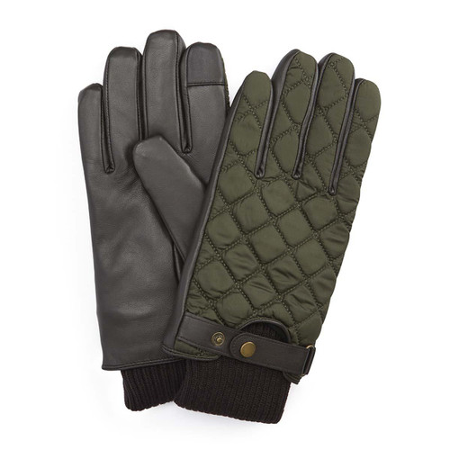 Dark Olive Barbour Mens Singsby Waterproof Gloves