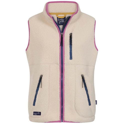 Oatmeal Lazy Jacks Womens LJ802 Sherpa Fleece Gilet
