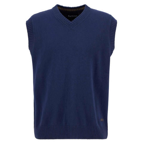 Navy Barbour Mens Kelson Knitted Vest