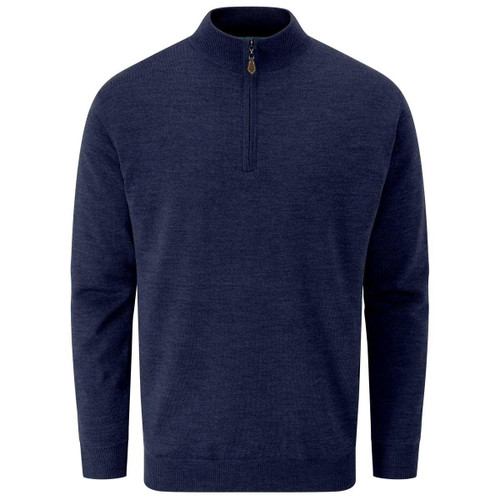Dark Navy Alan Paine Mens Falstone Quarter Zip Windblock Jumper Dark Navy Alan Paine Mens Falstone Quarter Zip Windblock Jumper