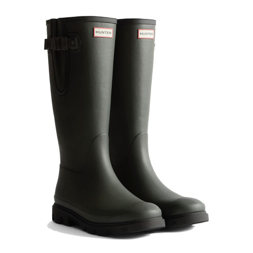 Dark Olive/Black Hunter Field Downpour Adjustable Wellington Boot