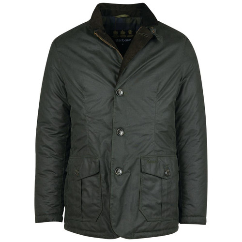 Sage/Olive Night Barbour Mens Winter Lutz Wax Jacket