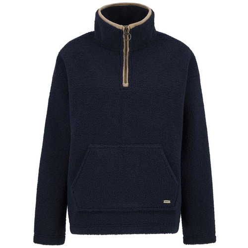 Navy Barbour Womens Bamburgh Fleece Jumper