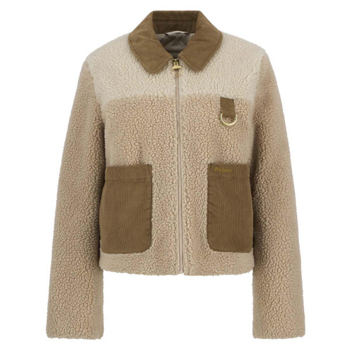 Natural/Ecru Barbour Womens Malena Fleece Jacket