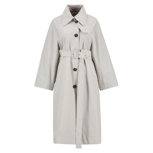 Mist/Hessian Tartan Barbour Womens Robyn Trench Showerproof Jacket