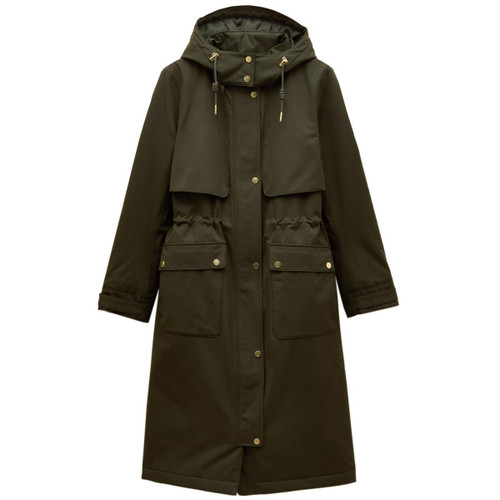 Rosemary Green Joules Womens Warmwell Fleece Lined Raincoat