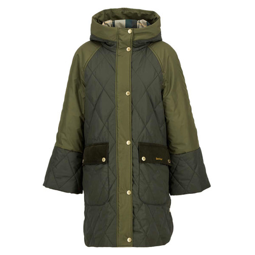 Olive/Dark Moss/Ancient Tartan Barbour Womens Elspeth Quilted Jacket