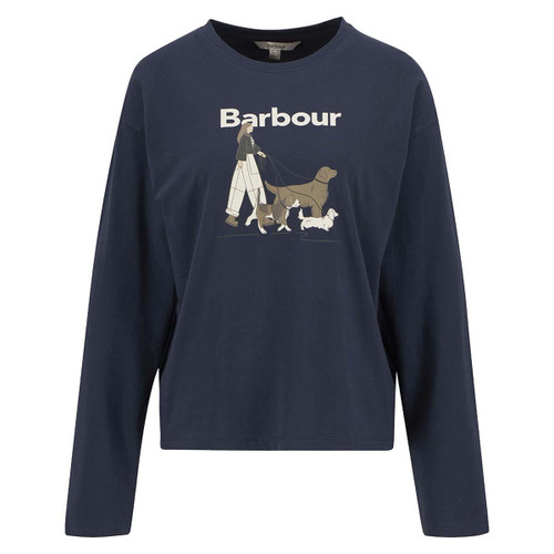 Navy Barbour Womens Woodhouse LS T-Shirt
