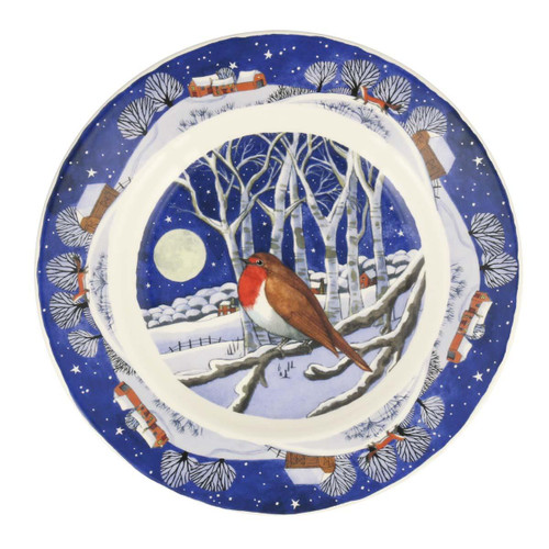 Emma Bridgewater Midnight Robin Medium Dinner Plate 8.5 Inch