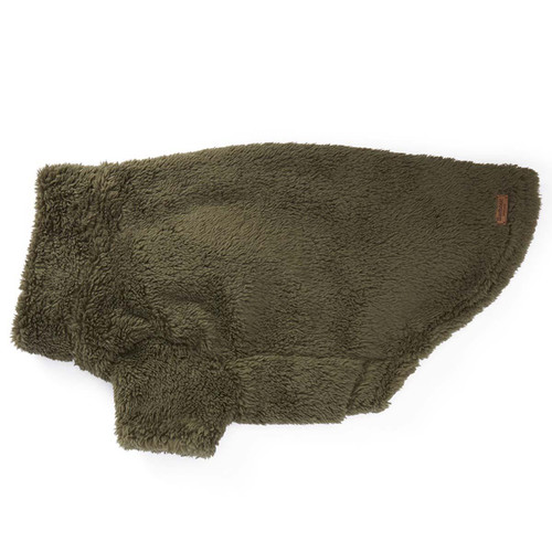 Olive Barbour Brindle Fleece Dog Jumper 