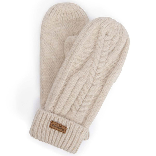 Eggshell Barbour Womens Elsdon Knitted Mittens Eggshell Barbour Womens Elsdon Knitted Mittens