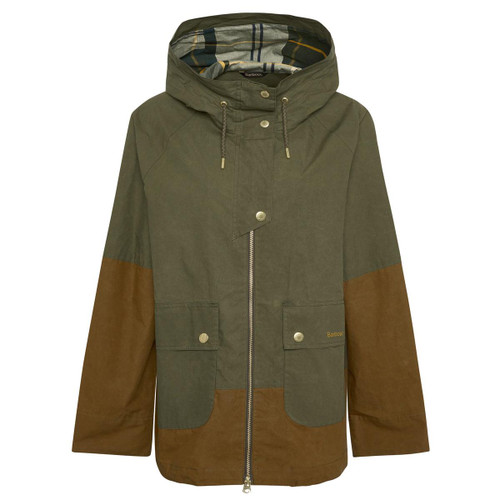 Dusky Green/Breen/Ancient Tartan Barbour Womens Hayley Showerproof Jacket