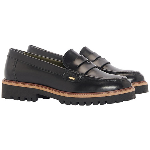 Black Polido Barbour Womens Ludlow Penny Loafer Black Polido Barbour Womens Ludlow Penny Loafer