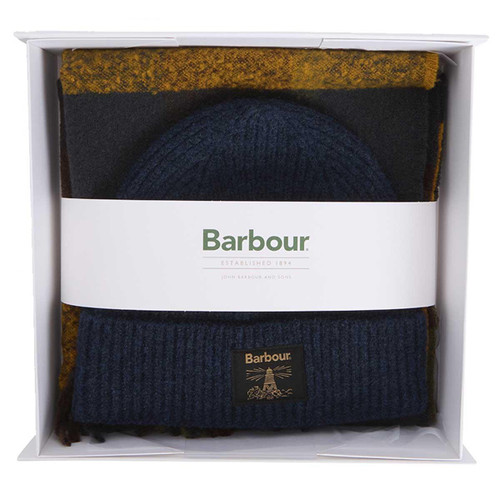 Classic Barbour Mens Westerdale Beanie & Scarf box