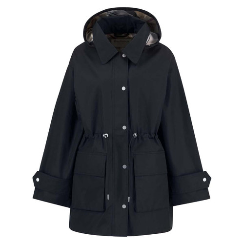 Dark Navy/Hessian Tartan Barbour Womens Fallyn Showerproof Jacket