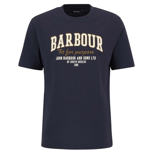 Dark Navy Barbour Mens Fort Relaxed Graphic T-Shirt