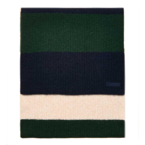 Green/Blue Joules Womens Popley Stripe Scarf
