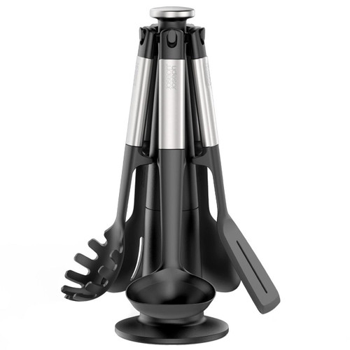 Joseph Joseph Elevate Stainless Steel Silicone 5-Piece Utensils Carousel Set Joseph Joseph Elevate Stainless Steel Silicone 5-Piece Utensils Carousel Set