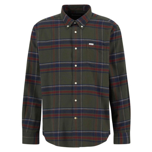 Olive Barbour Mens Dogwood Regular Checked Shirt