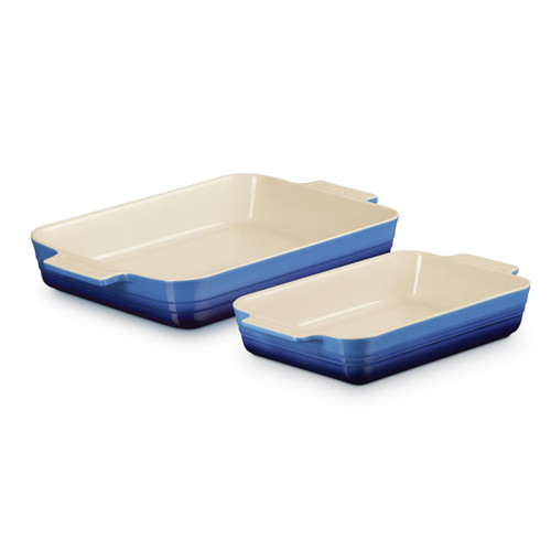 Le Creuset Stoneware Set of 2 Rectangular Dishes