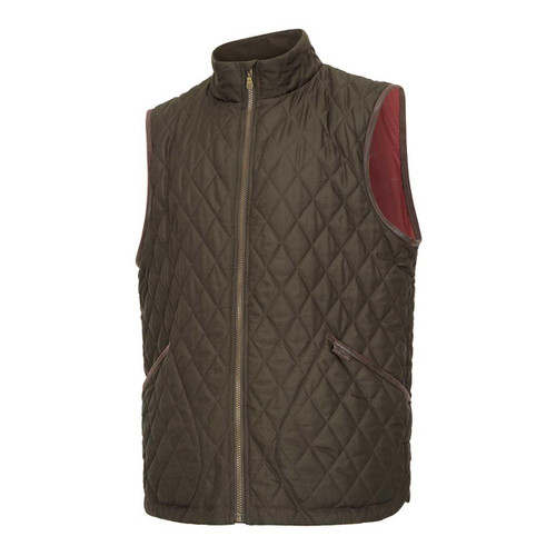 Forest Green Hoggs Of Fife Mens Lindores Quilted Gilet Forest Green Hoggs Of Fife Mens Lindores Quilted Gilet