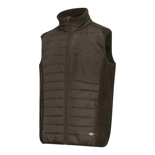 Dark Forest Marl Hoggs Of Fife Mens Melville Hybrid Gilet
